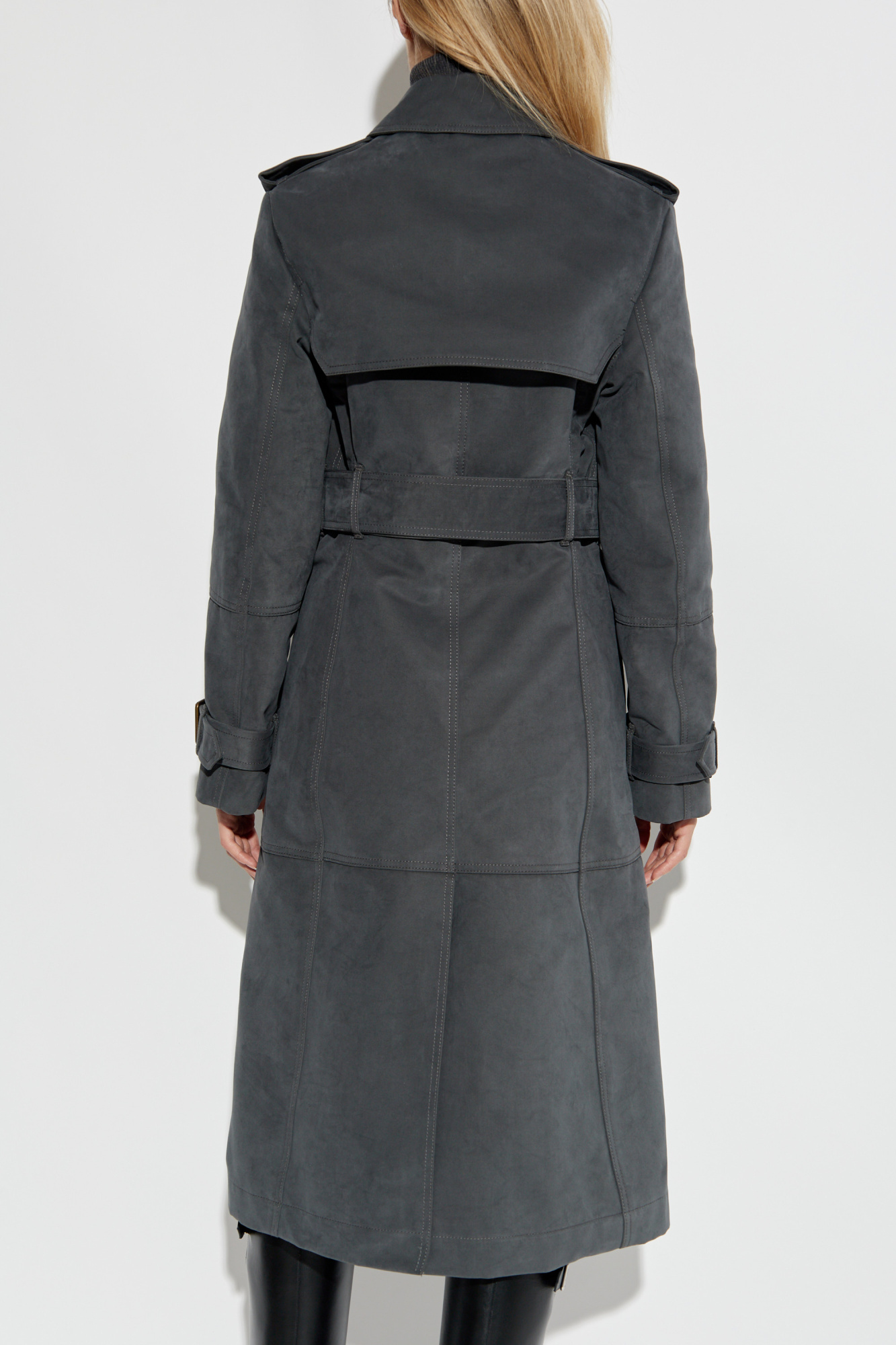 トレンチコート BURBERRY Women Trench Coats 8098608C1501 Grey Burberry Cotton trench coat with belt | Women's Clothing